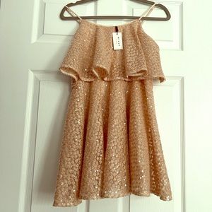 Milly Minis Sleeveless Sequined Floral Dress, S:14